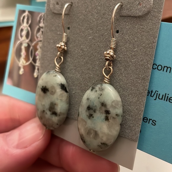 Jasper sterling silver earrings - Picture 2 of 2